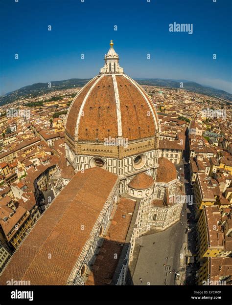 Florence Cathedral or Duomo dome designed by Filippo Brunelleschi. Florence, Italy Stock Photo ...