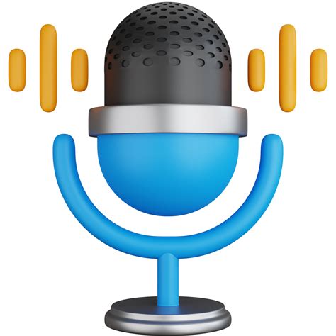 3D Icon Illustration Podcast Microphone With Sound Waves 22679504 PNG