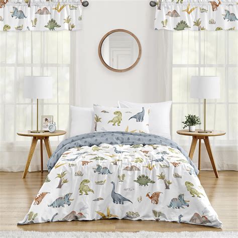 Watercolor Dinosaur Dino Collection Twin Bedding