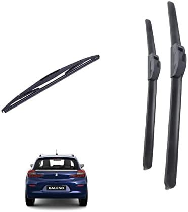 AutoClean Front Wiper Blade + Rear Blade For Maruti Baleno 2022 Onwards ...