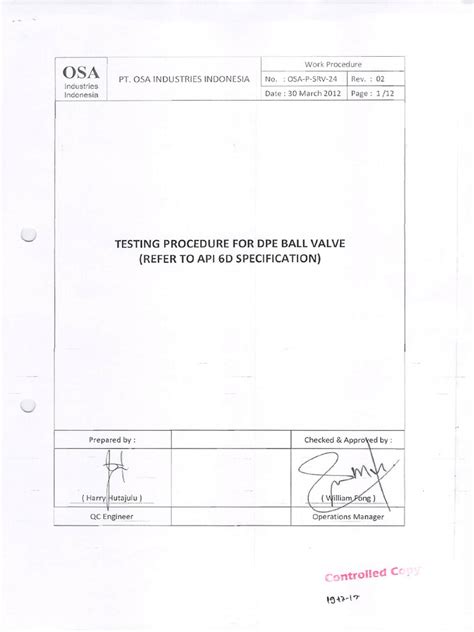 Image result for API 6D Valve Testing Procedure