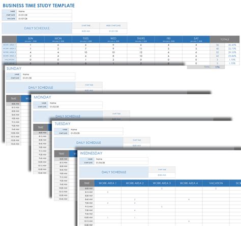 Time Study For Work - Free Time Study Templates - ZAZFEE