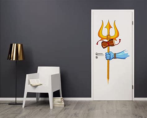 Rawpockets Decal ' Lord Shivas Trishul ' (Material - PVC Vinyl Matte ...