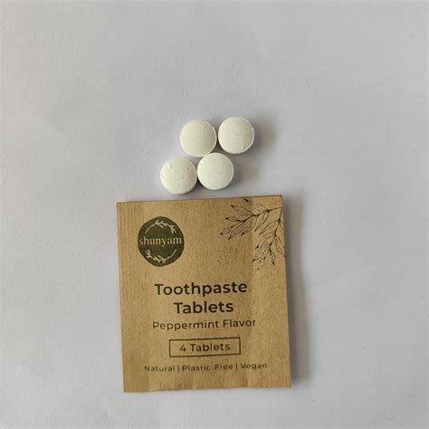 Buy Shunyam Toothpaste Tablets Sachet (4 Tablets) | Pack of 10 | Travel ...