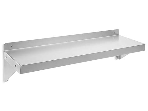 Stainless Steel Wall-Mount Shelving - 36 x 12 x 10" H-7498 - ULINE
