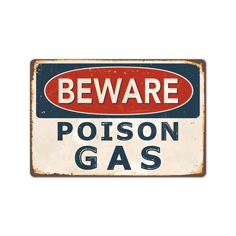 Buy kengtou Beware Poison Metal Tin Sign,Retro Vintage Safety Warning ...
