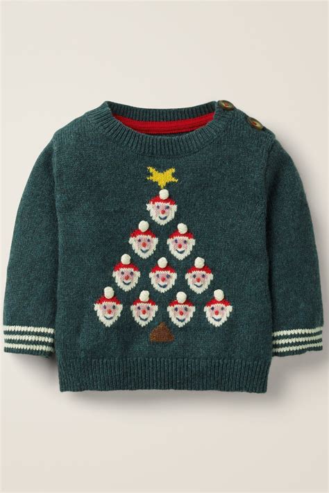 Boys Boden Green Fun Christmas Jumper - Green | Baby boy knitting patterns, Christmas jumpers ...
