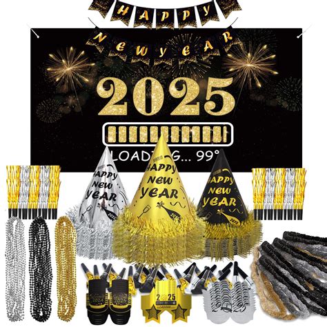 Party Stuff Metallic Colors 2025 Metallic Happy New Years Letter Party