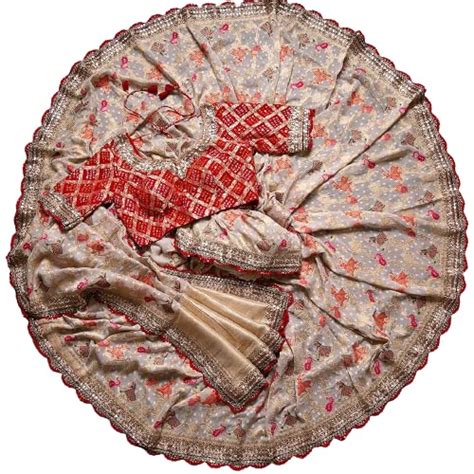 RANGOLI ART Womens And Girls Off White Banarasi jaquard Silk Fabric ...