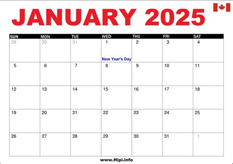 January 2025 Calendar With Holidays Printable - Printable Art and Words