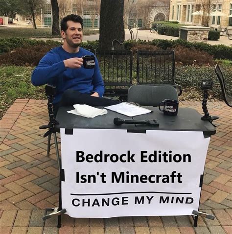 Image result for Bedrock vs Java Player Meme
