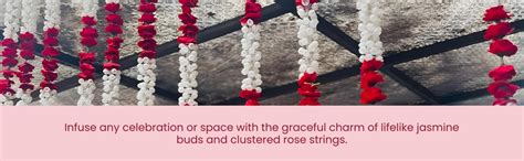 Buy Sphinx Plastic Artificial Jasmine Buds&Clustered Rose Strings ...