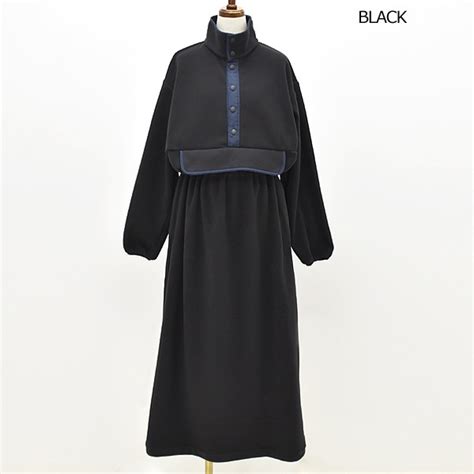 MEYAME メヤメ FLEECE SNAP LONG DRESS フリース スナップ ロング ドレス ワンピース MEY-1911 ...