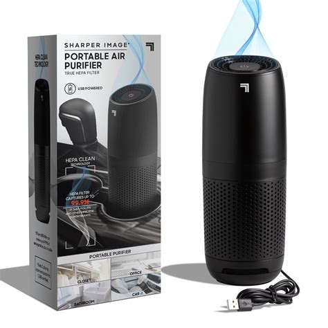 SHARPER IMAGE Portable Air Purifier with True HEPA Air Filter, Quiet ...
