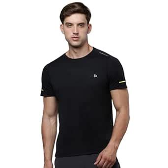 Buy sporto Men's Instacool Solid Jersey tee Black at Amazon.in