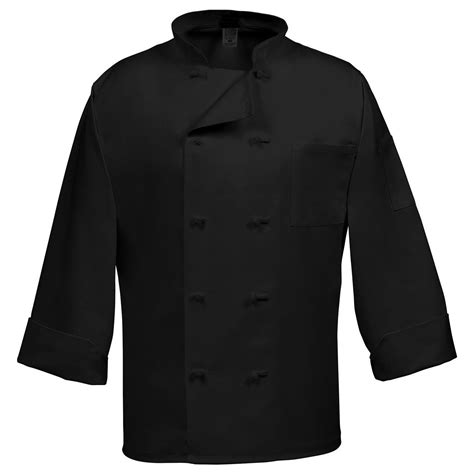 Executive Chef Coat w/Black Piping by American Dawn