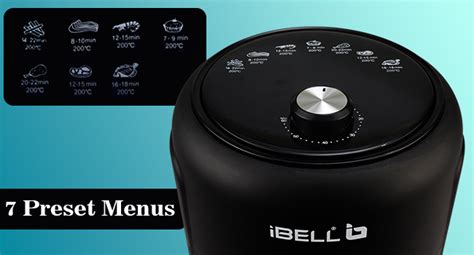 iBELL AF300M Air Fryer 3L, Advanced Timer, Multiple Cooking Options ...