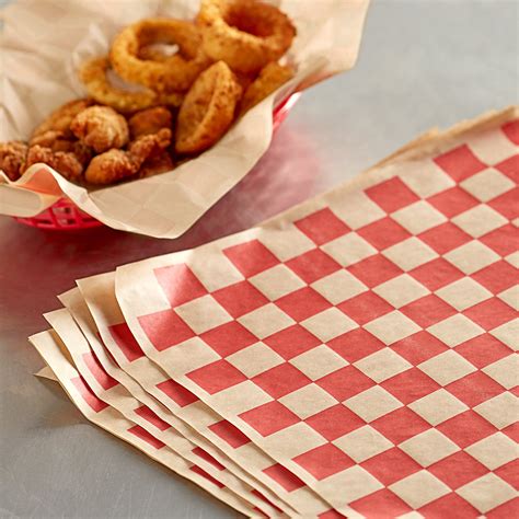 Choice 12" x 12" Kraft Red Check Deli Sandwich Wrap Paper - 1000/Pack