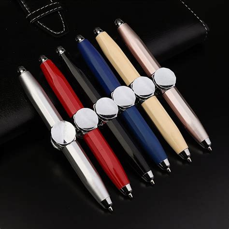 Buy Fidget Spinner Pen with LED Light Writable Spinning Pen Metal ...