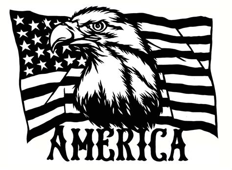 American Flag Eagle Svg