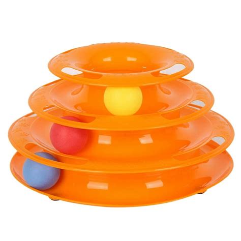 Smarty Pet 3 Level Tower Track Roller Cat Toy With Colourful Balls ...