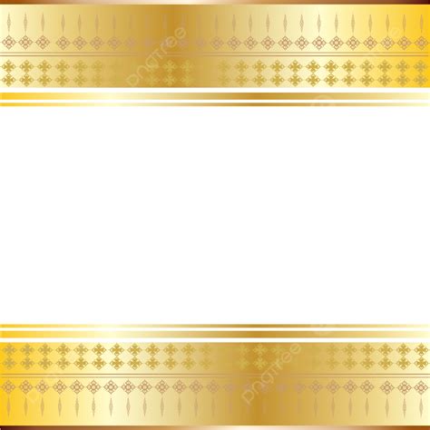 şeffaf Arka Planda Dekorasyon Için Tay Desen Gradyan Altın Soyut Sınır Vektörü, Tay Desen ...