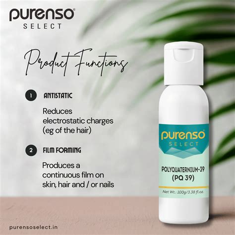 Buy Polyquaternium-39 (PQ 39) online in India - Purenso Select
