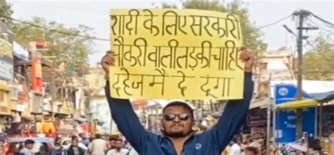 Man Looks For His Future Bride In Crowded Market With Matrimonial Poster