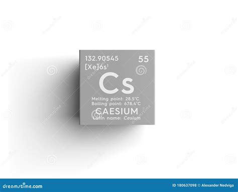 Caesium. Cesium. Alkali Metals. Chemical Element of Mendeleev S Periodic Table. 3D Illustration ... - Cäsium Element