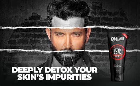 Buy Beardo Activated Charcoal Peel Off Mask for Men, 100ml | Charcoal ...