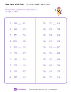 Image result for Ordering Numbers First Grade Worksheet