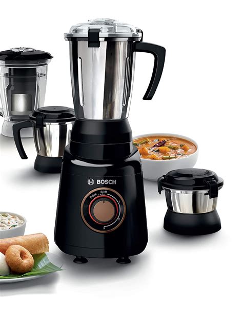Bosch TrueMixx 750 Watt Black Bold Mixer Grinder, 4 Jars - MGM6641BIN ...