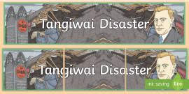 Tangiwai Disaster Word Cards (teacher made) - Twinkl