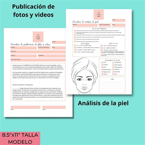 Esthetician Business Forms Starter Pack 2 in Spanish Client - Etsy