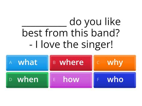 Image result for Question Words Song