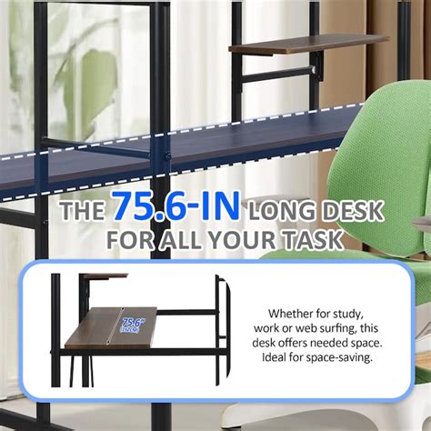 Sunrinx Black Full Loft Bunk Bed MG8-BD-28 at Lowes.com