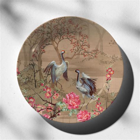 Japanese Cranes: Buy Premium Quality Decorative Art Plates Online ...