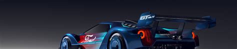Download wallpaper Ford, Ford GT, Blue, Racing, Rear, 2023, Ford GT Mk ...