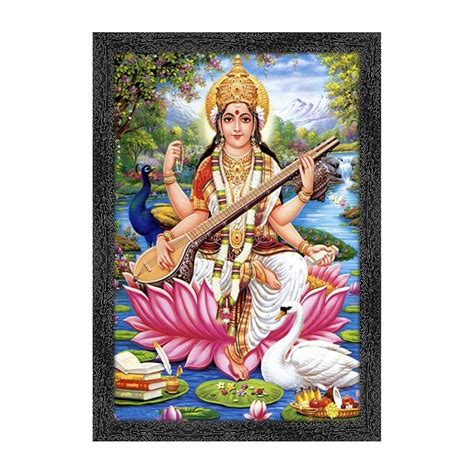 Dharvika Innovations Saraswati Maa Photo Frame Big Size/Maa Saraswati ...
