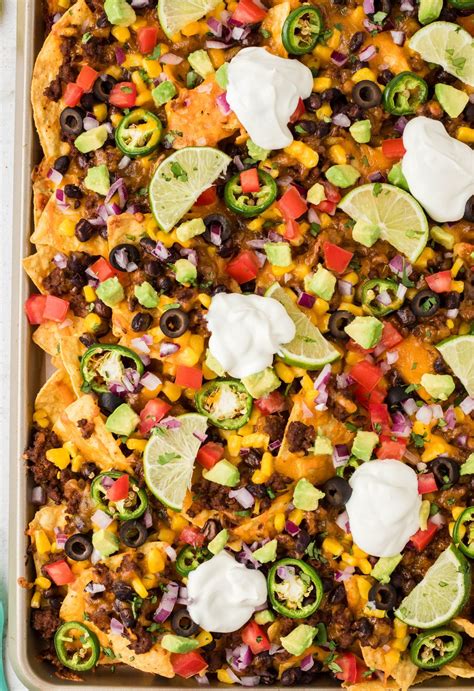 Loaded Oven Baked Nachos (Sheet Pan Nachos Recipe) - Together as Family