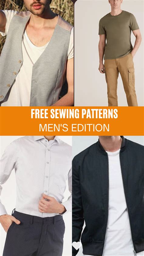 Free pattern alert 10 sewing patterns for men clothing – Artofit
