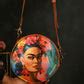 Bohemian Chic: Handpainted Frieda Round Leather Sling Bag For Totapari ...