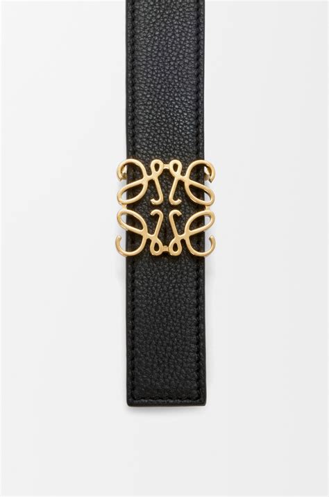 Reversible Anagram belt in supple grained calfskin Black - LOEWE Europe ...