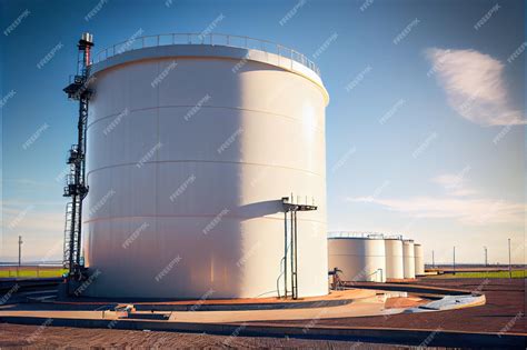 Premium Photo | Oil storage tank farm in the petroleum refinery Above