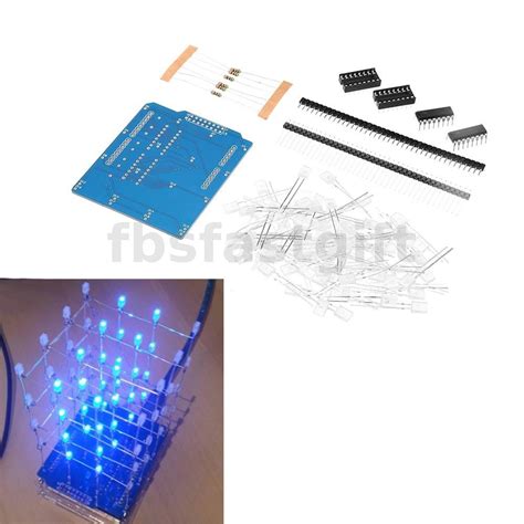 Image result for 4X4x4 LED Cube Arduino Kit