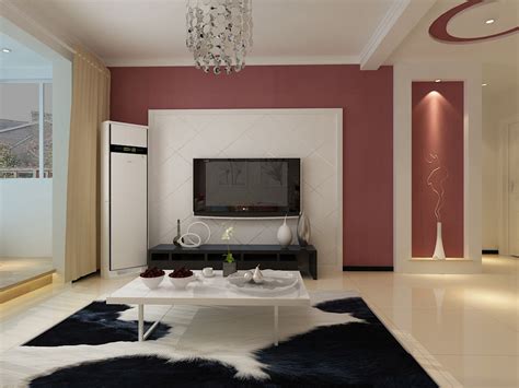 现代风格石膏板电视背景墙装修设计 – 设计本装修效果图