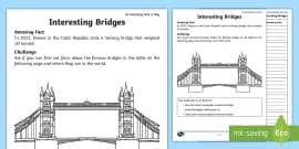Types of Bridges Worksheet - KS2 (teacher made) - Twinkl
