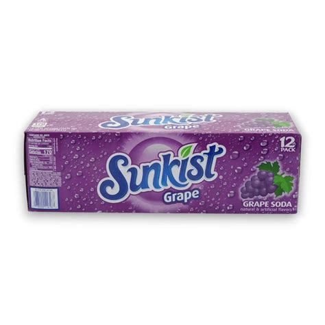 Sunkist Grape Soda 12 x 355ml Cans