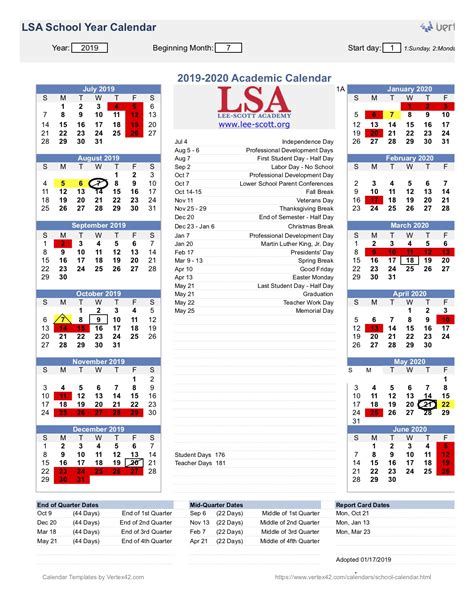 Alabama State Academic Calendar - Preschool Calendar Printable