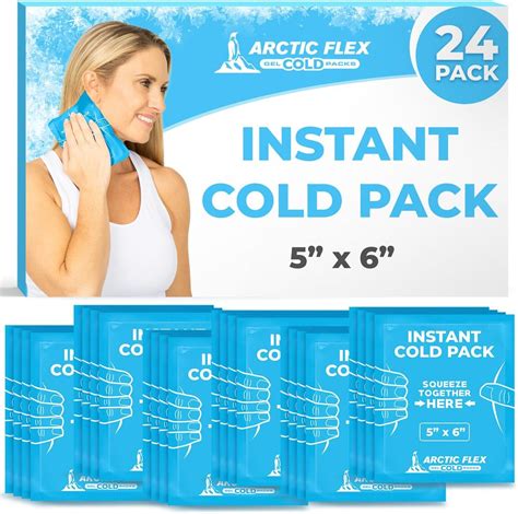 Arctic Flex Instant Cold Packs (24 Pack) - Disposable Single Use Ice ...